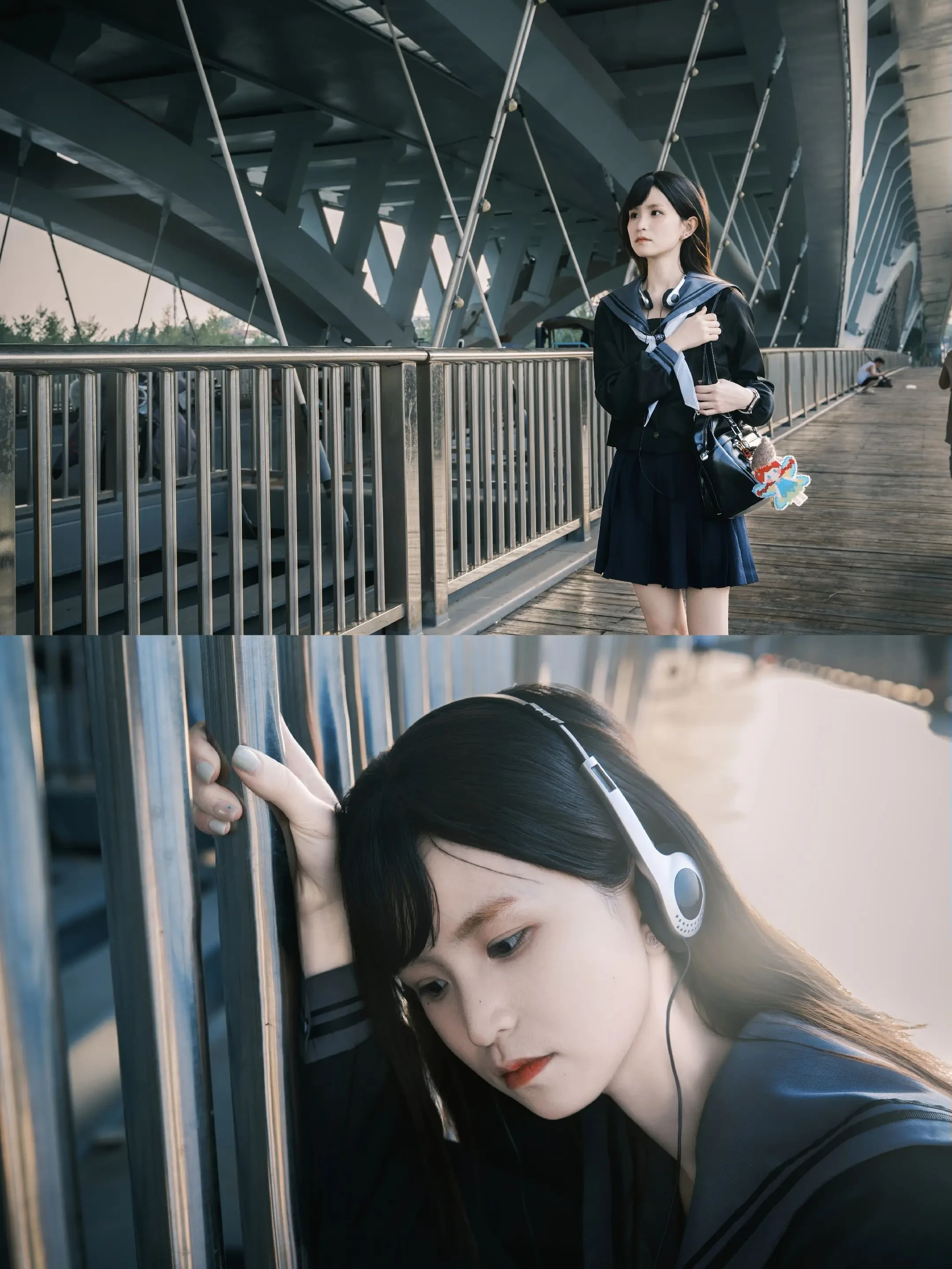 JK少女的独白，新沂沭河大桥日系氛围写真