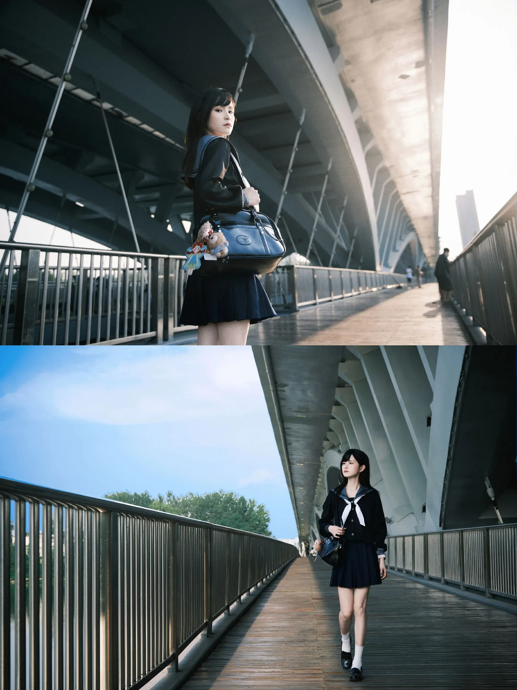 JK少女的独白，新沂沭河大桥日系氛围写真