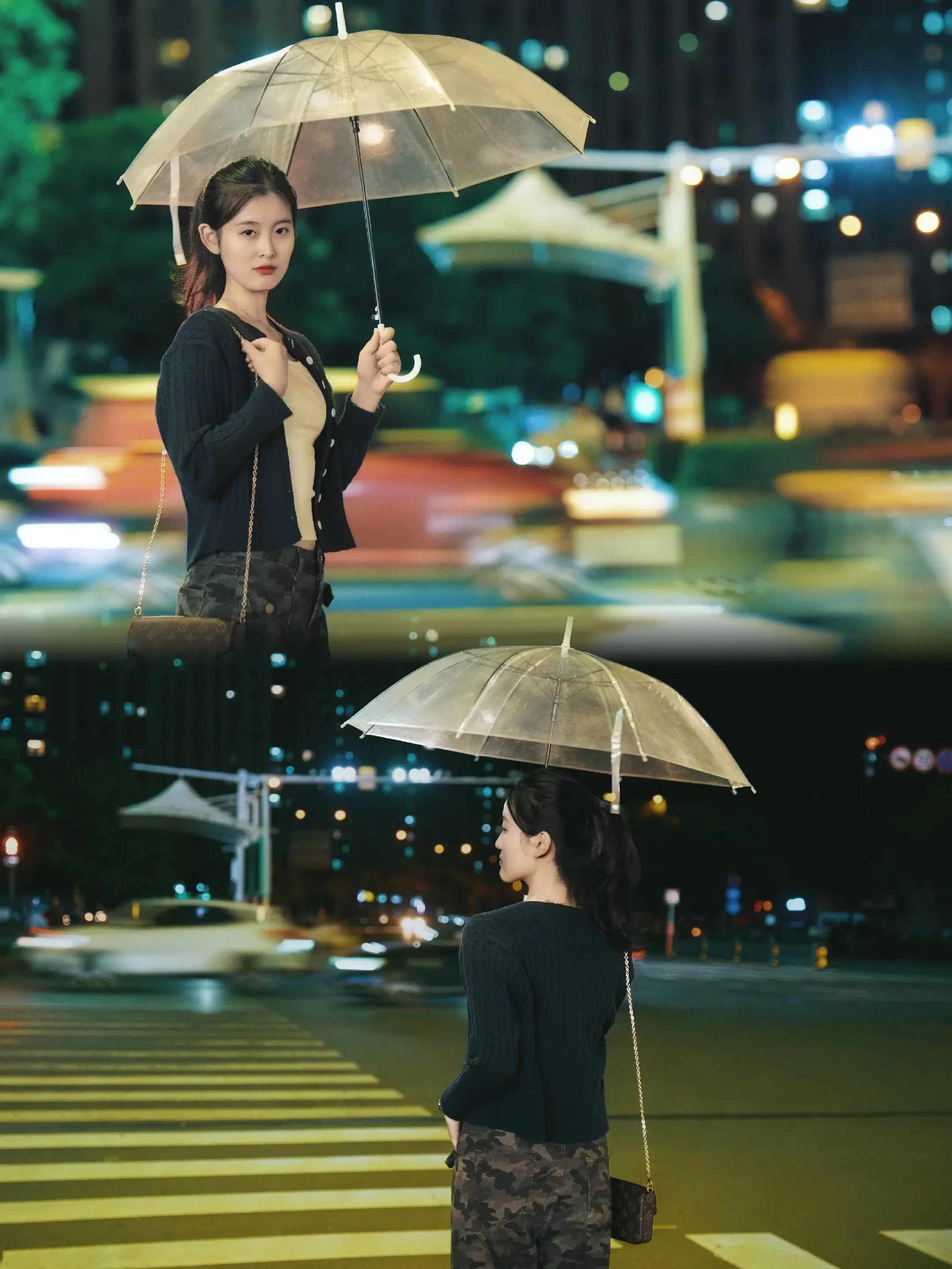一场秋雨，让新沂的夜色更具氛围感。